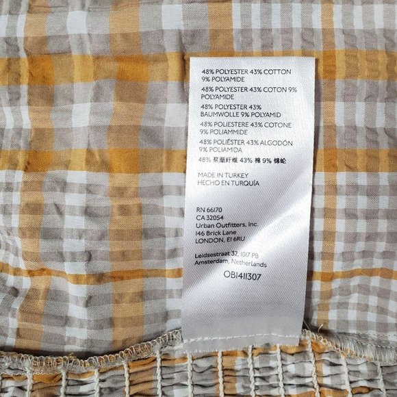 Anthropologie Maeve Checked Square-Neck Blouse - Picture 9 of 11